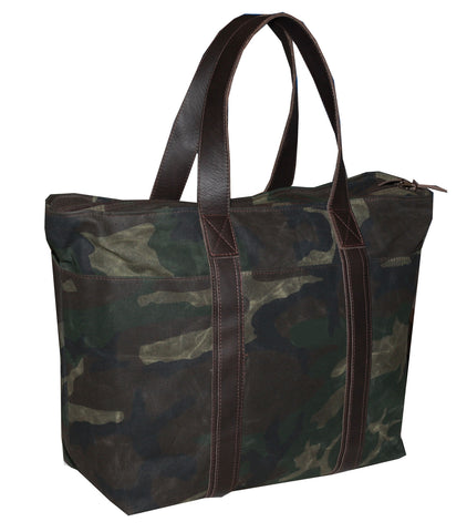 L.L Bean Tote Bag Camo design.. Two Way Bag.. Vintage Tote Bag..